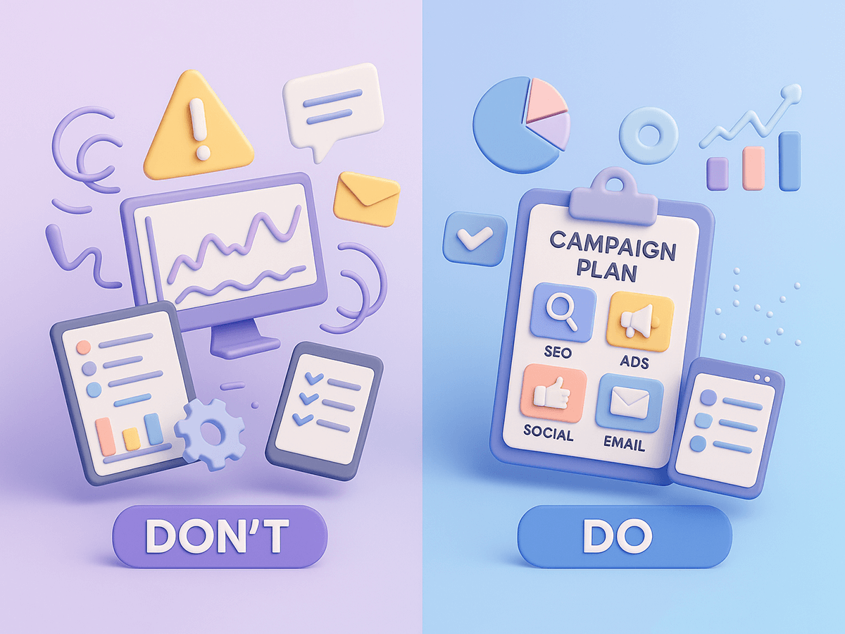 Avoid common digital marketing mistakes by focusing on clear planning and the right tools from the start.